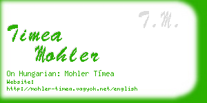 timea mohler business card